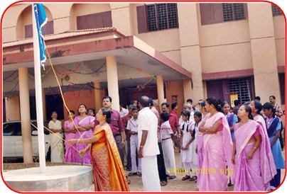 School Annual Day - Flag hoisting by HM