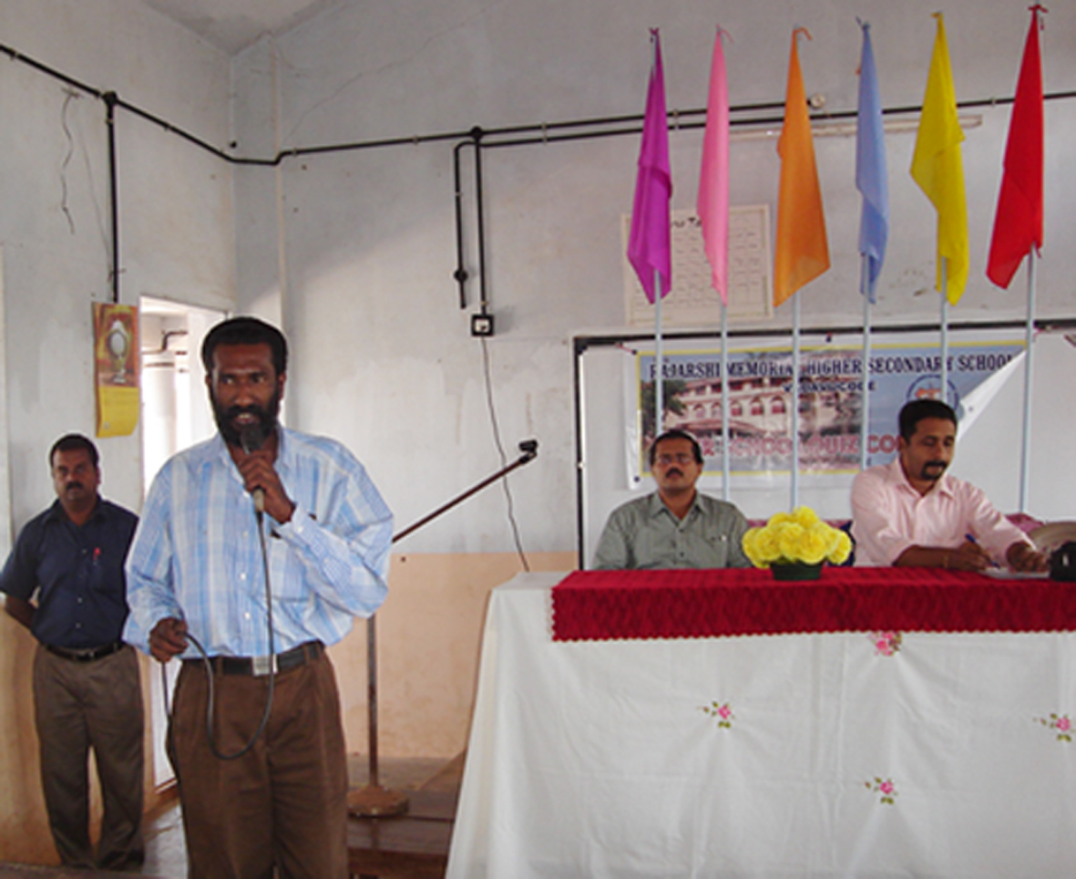 inter school quiz competition welcome speech by Thomas K Thomas